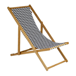 Sedia da esterno - Sedia da spiaggia in bambù e tela - Modello Soho