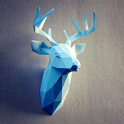 DIY Deer Head - Blue